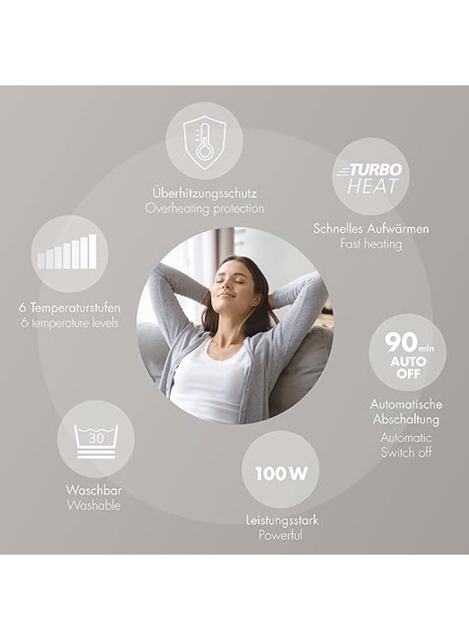 وسادة تدفئة الظهر والرقبة الاحترافية (NRP-2.0) - مشد حراري للأكتاف والظهر (52×56 سم) - بونشو حراري كهربائي قابل للغسل مع ميزة الفصل التلقائي - Image 3